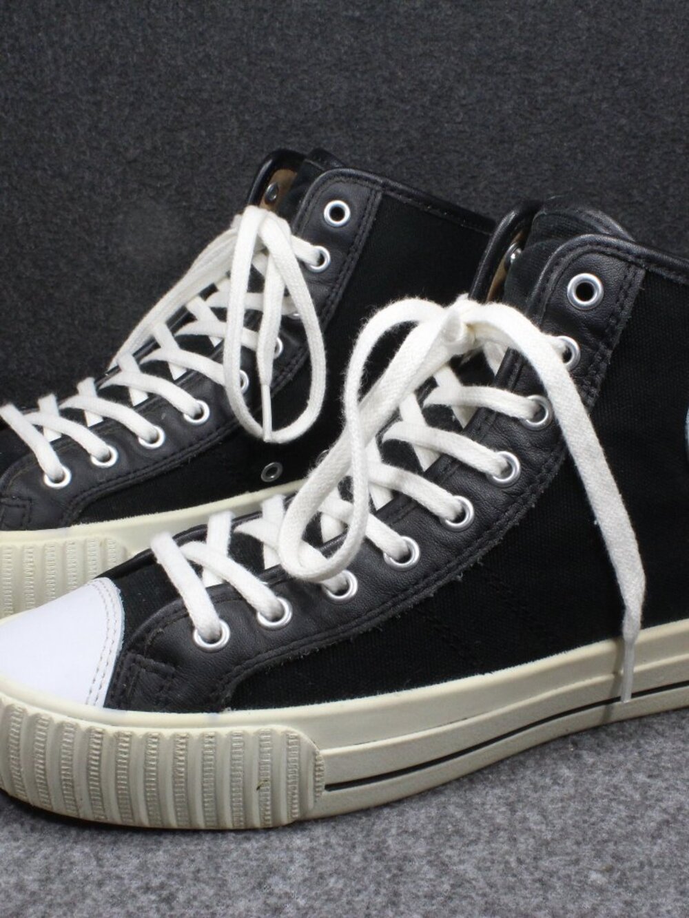 PF Flyers Made In USA Black High Top Sneakers Shoes Mens Size 8.5 (8) Womens 10